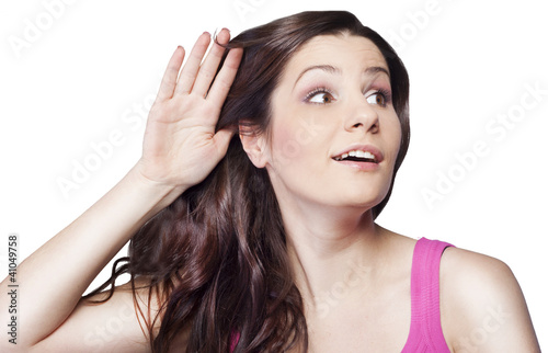 Wallpaper Mural Woman listening to gossip Torontodigital.ca