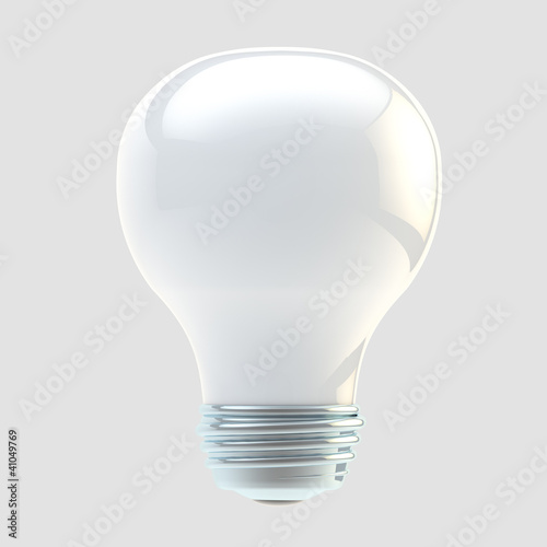 White electric bulb isolated