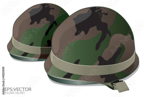 US Army helmet on white background vector