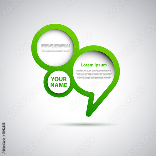 Cover speech in green # Vector