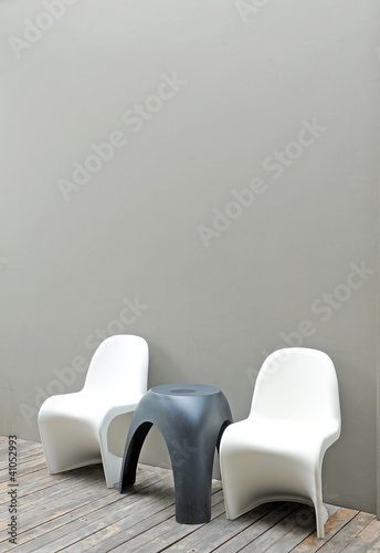 chair against wall