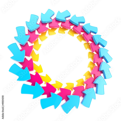 Circular frame made of arro...