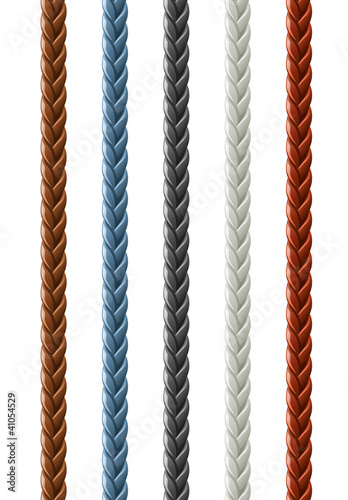 leather seamless braided plait vector illustration isolated on