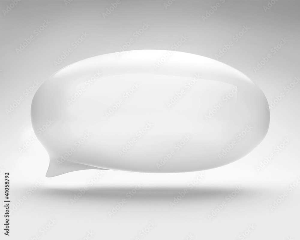 Abstract glossy speech bubble. Dialog balloon. Abstract glossy speech bubble. Dialog balloon.