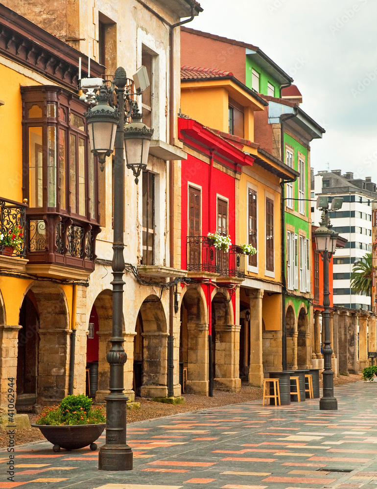 Nice houses in the old town of the city