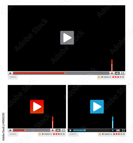 Web player interface template