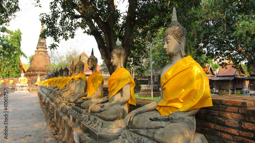 Ancient Buddha, Ayutthaya, Thailand.