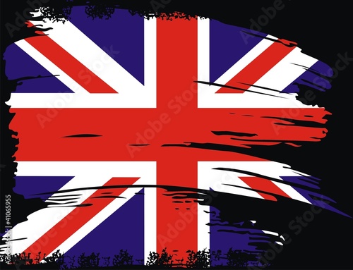 British flag grunge vector