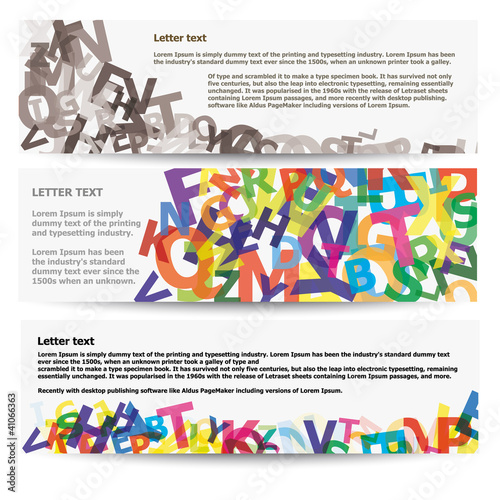 Vector Horizontal  Letters Banner