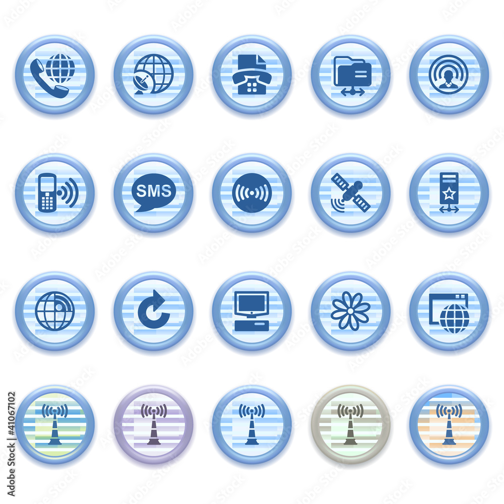 Blue web icons set 26 Blue web icons set 26