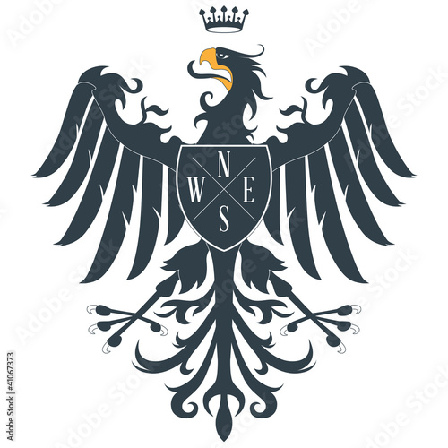 Black heraldic eagle