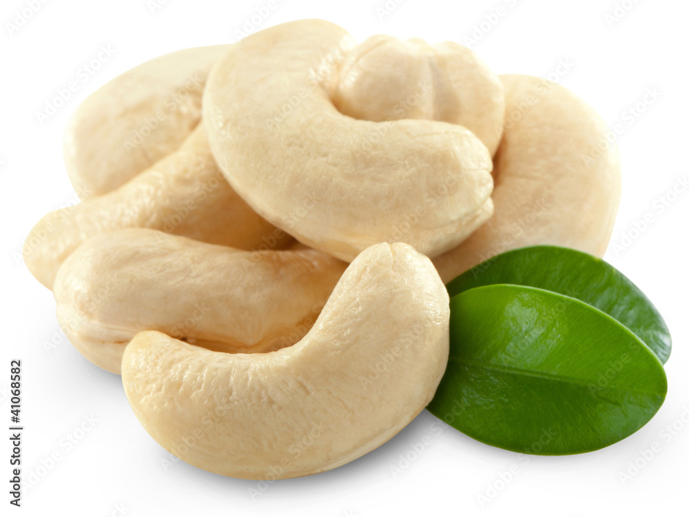 Cashew nuts isolated on white background. + Clipping Path Cashew nuts isolated on white background. + Clipping Path