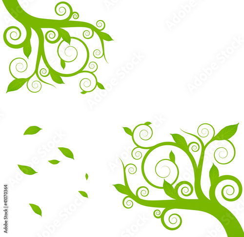 Green ecology plant environment vector background