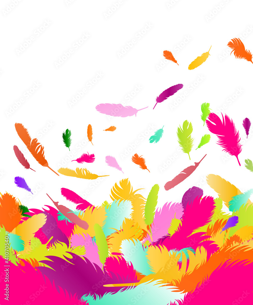 Fototapeta premium Exotic feather vector background