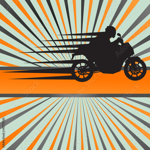 Motorcycle burst vector background