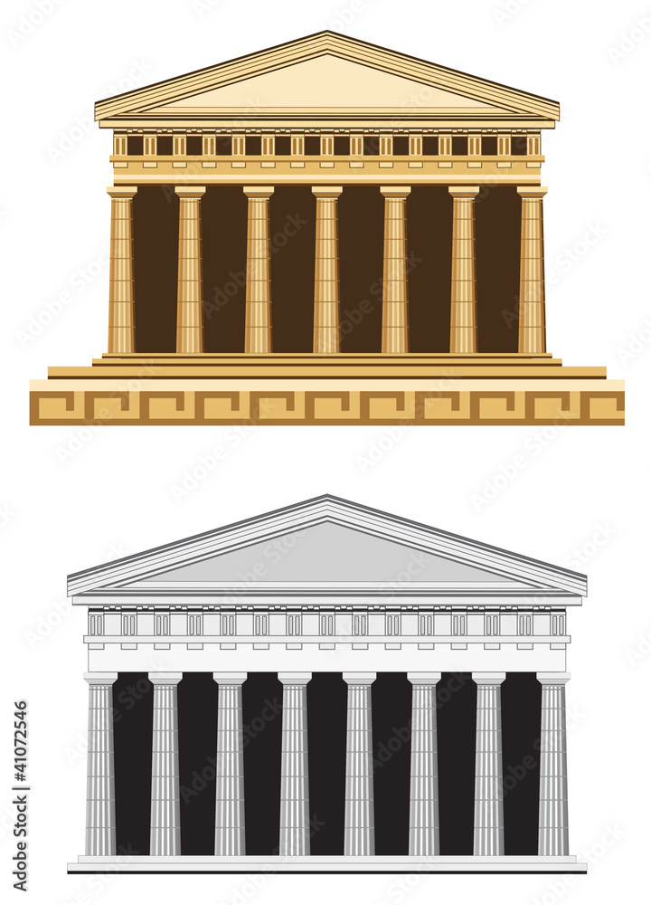 Obraz premium Antique Temple Facade