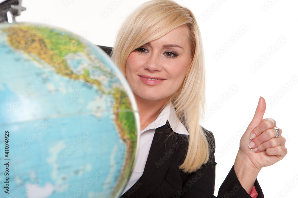 Woman planning her dream holiday Woman planning her dream holiday