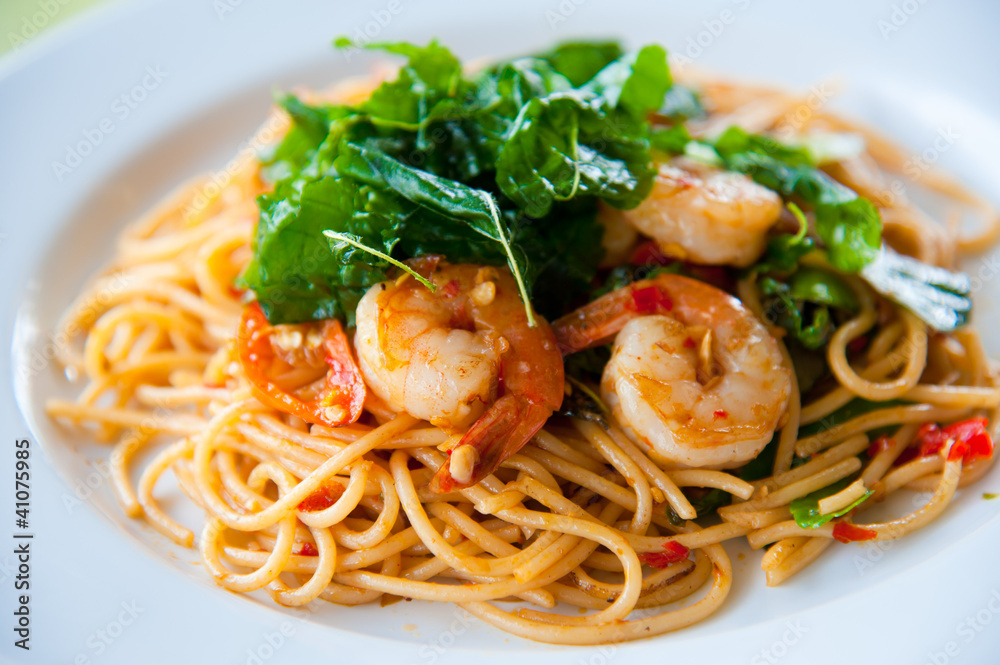 tasty hot and spicy spaghetti with cream and cheese tasty hot and spicy spaghetti with cream and cheese