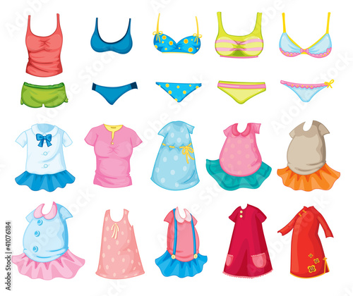 Mixed children's clothes
