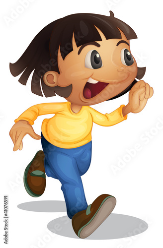 Cute kid running