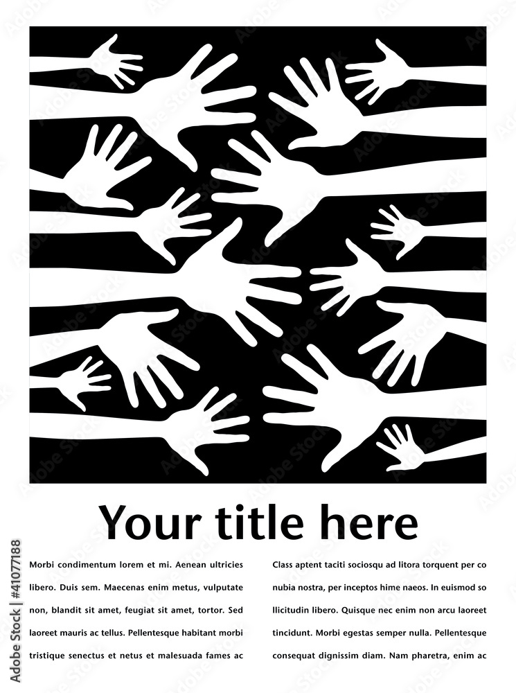 Striking hand pattern design with copy space. Striking hand pattern design with copy space.