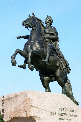 equestrian statue of Tsar Peter The Great in Saint Petersburg