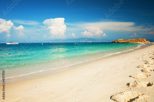 Nice natural beach at summer