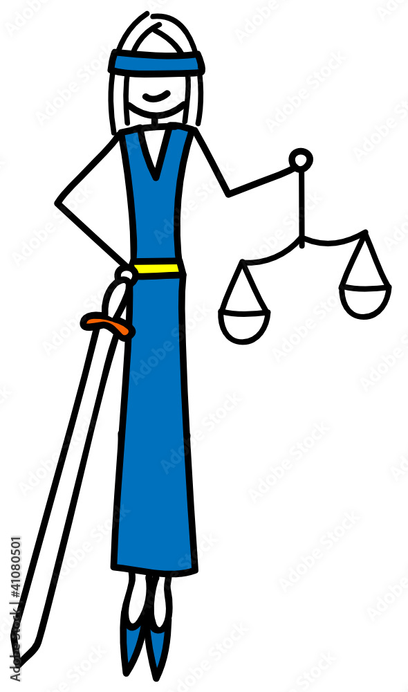 Justitia Stock-Vektorgrafik | Adobe Stock