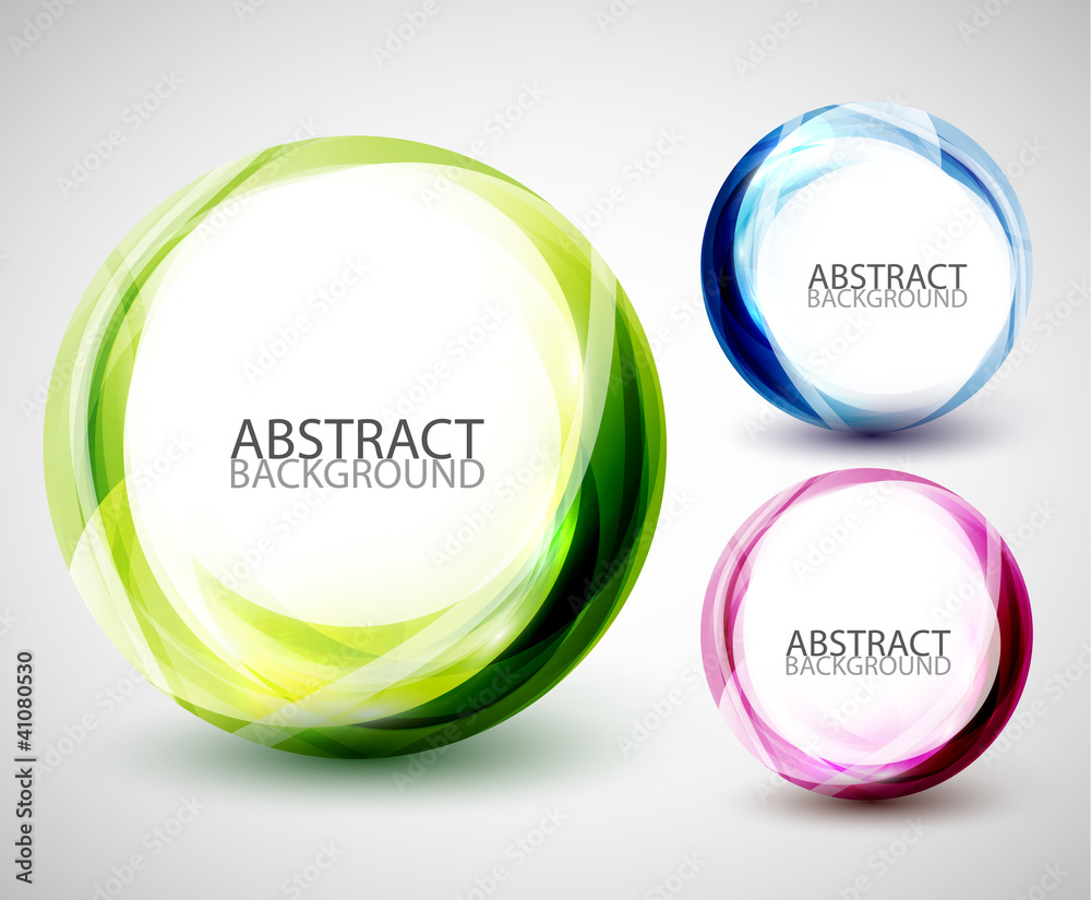 Abstract vector swirl set Abstract vector swirl set