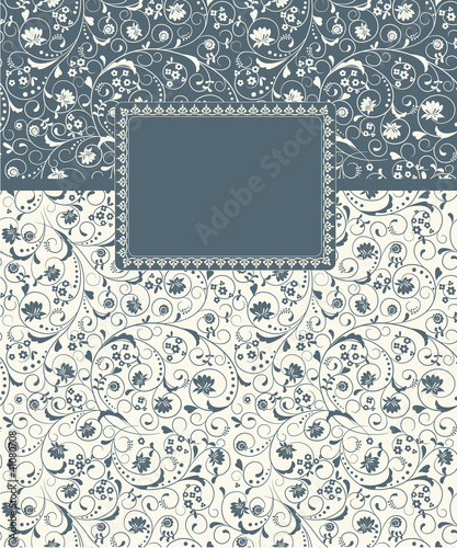 Template frame design for greeting card