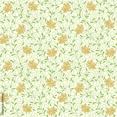 Seamless abstract floral background