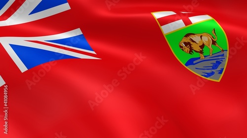 Manitoban Government flag in the wind photo