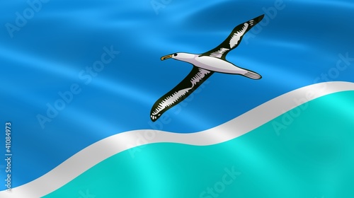 Fotografie Midway Atoll flag in the wind