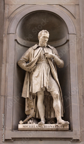 Obraz na płótnie Statue of Michelangelo w salonie