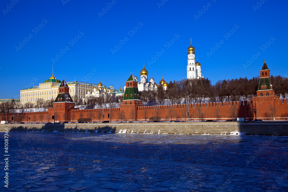 Moscow Kremlin in winter. Russia