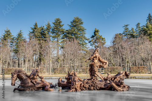 Horse Race fountain at La Granja Palace, Spain photo