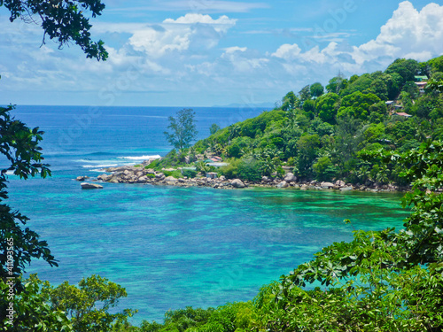 Bay on Praslin Island, Seychelles