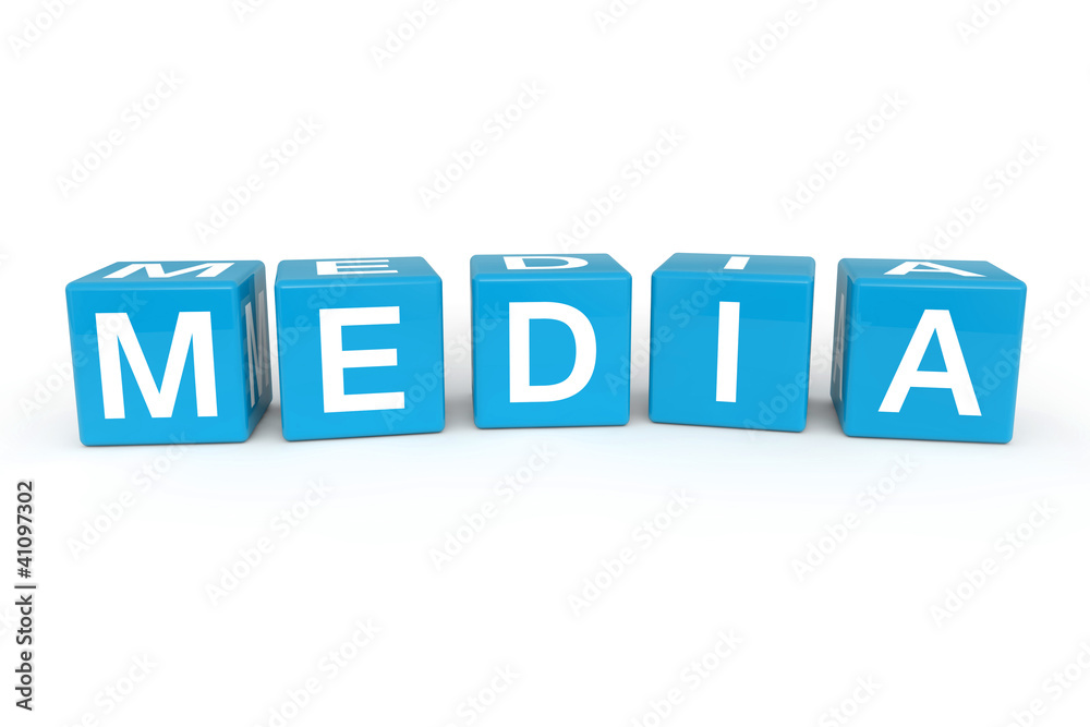 Medias cubes 3d render illustration Medias cubes 3d render illustration