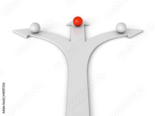 Leadership concept 3d render illustration
