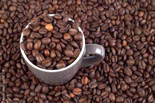 Coffee Bean Background with cup