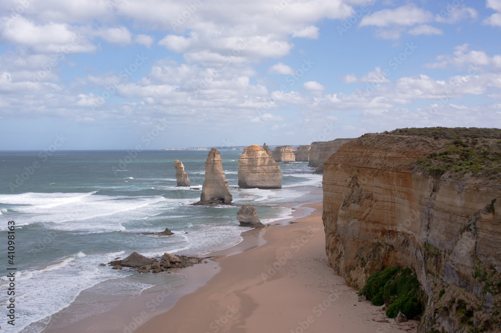 Sandstone cliffs by Apostles