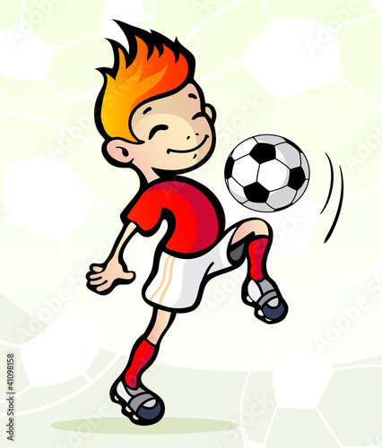 Soccer player with ball