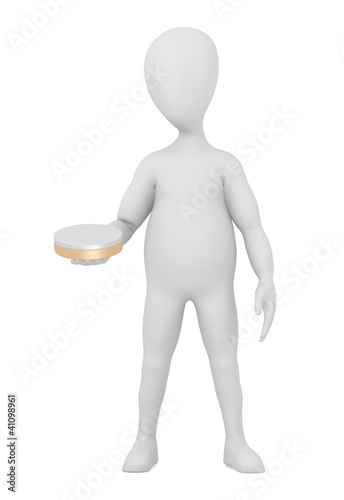 3d render of cartoon character with creme