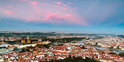 Aerial view of Prague, Czech Republich photo