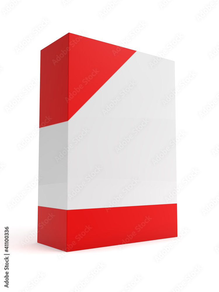 Software Box with red corner and bottom Software Box with red corner and bottom