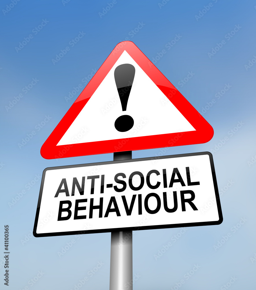 Anti-social behaviour warning. Anti-social behaviour warning.