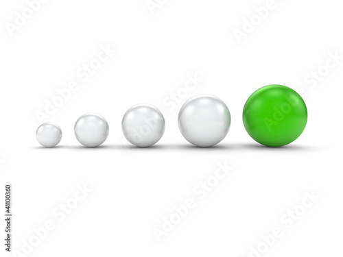 Individuality balls 3d render illustration