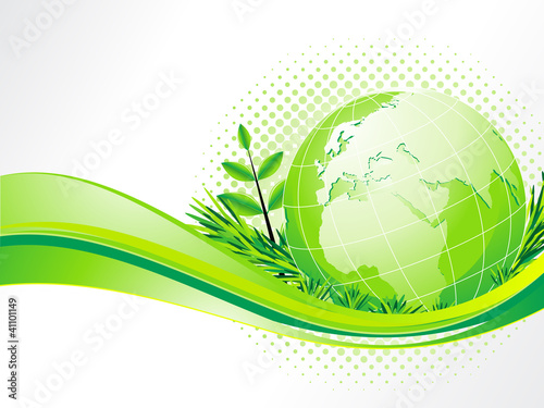 abstract eco background with globe