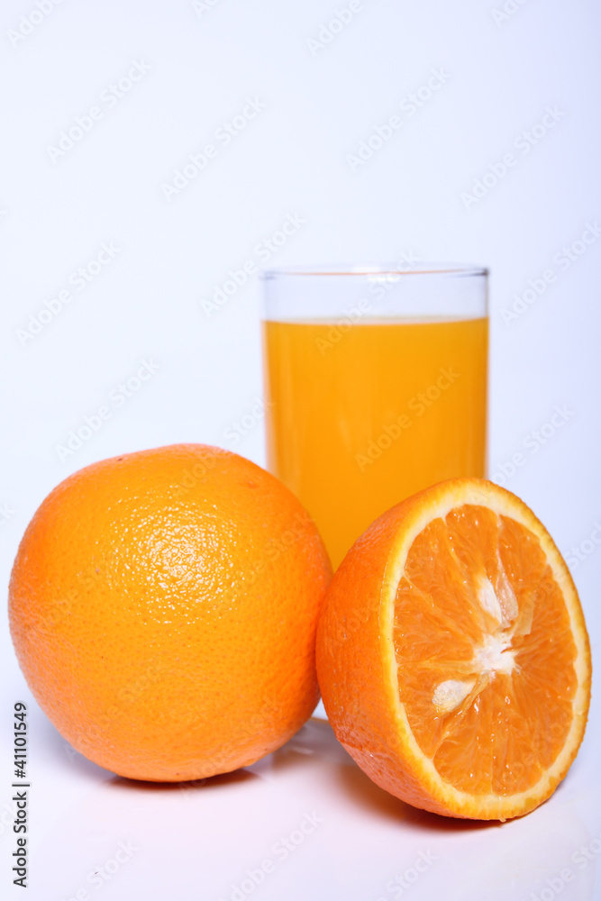Fresh Orange juice isolated on white Fresh Orange juice isolated on white