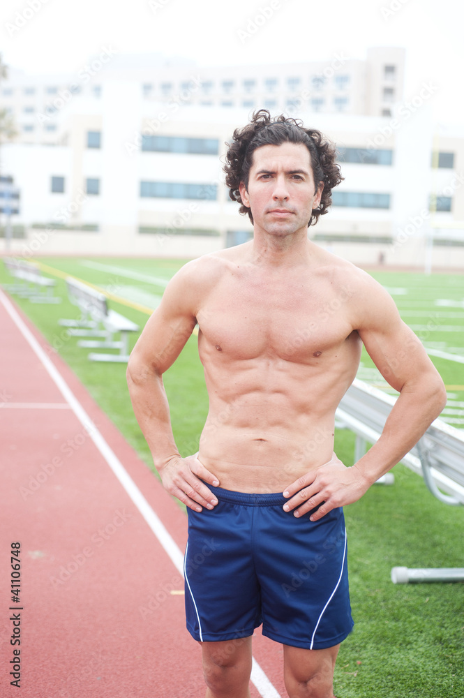 Obraz premium male runner in stadium